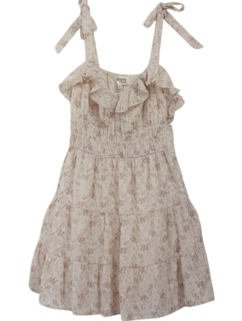 Trixxi Floral Dress NWT Tie Strap Ruffle Tiered Mini Dress